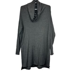 Beyond Yoga Mock Turtleneck Tunic Shirt Gray Small